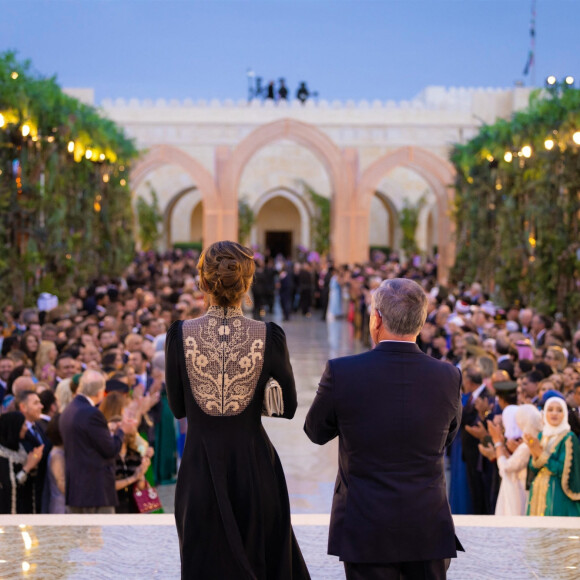 Les familles royales au mariage du prince Hussein de Jordanie et de Rajwa al Saif, au palais Zahran à Amman (Jordanie), le 1er juin 2023.