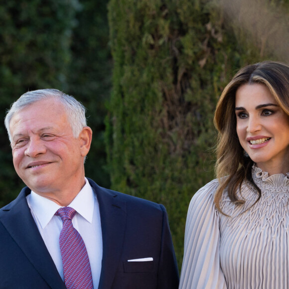 Mariage de la princesse Iman de Jordanie et de Jameel Alexander Thermiotis au palais Beit Al Urdun à Amman, le 12 mars 2023.