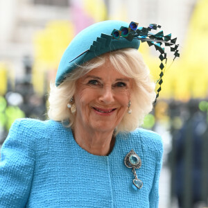 Camilla Parker Bowles, reine consort d'Angleterre - La famille royale britannique et les invités assistent au service de célébration de la Journée du Commonwealth à l'abbaye de Westminster de Londres, Royaume Uni, le 11 mars 2024.