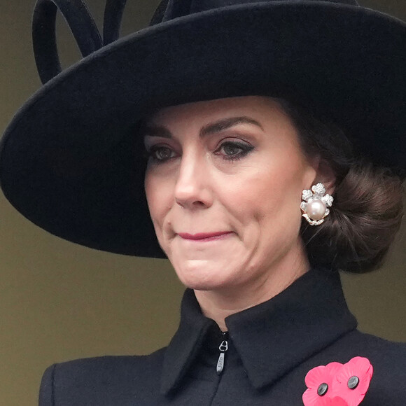 Catherine Kate Middleton, princesse de Galles - La famille royale honore les disparus des deux guerres mondiales lors de la cérémonie Remembrance Sunday ( Dimanche du souvenir ) au Cénotaphe à Londres le 12 novembre 2023.