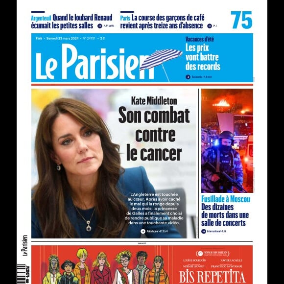 La Une du Parisien du samedi 23 mars 2024.