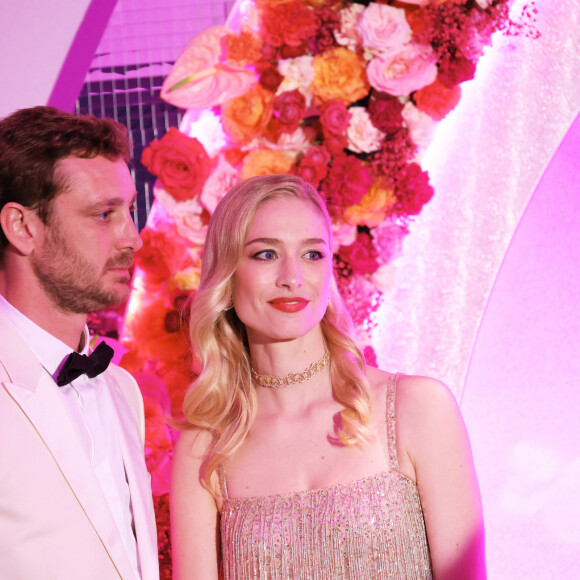 Pierre Casiraghi et sa femme Beatrice Borromeo - Bal de la Rose "Disco" 2024 au profit de la Fondation Princesse Grace dans la Salle des Étoiles du Sporting Monte-Carlo à Monaco le 23 mars 2024. © JC Vinaj / Pool Monaco / Bestimage 