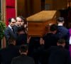 Frédéric Mitterrand est mort à l'âge de 76 ans. 
Jihed Guasmi-Mitterrand et Saïd Kasmi-Mittterrand (fils du défunt) - Obsèques de Frédéric Mitterrand en l'Église Saint-Thomas d'Aquin à Paris. © Moreau-Jacovides / Bestimage