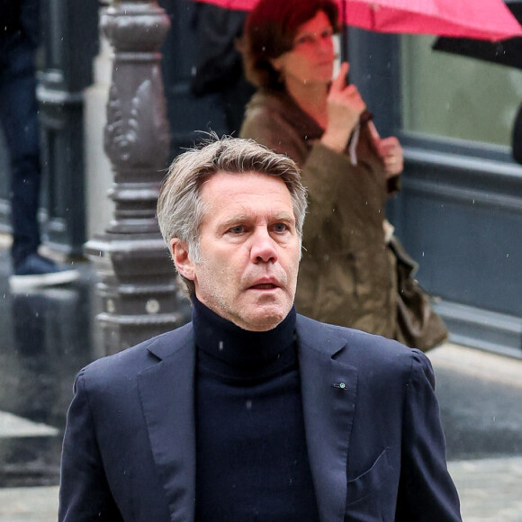 Le prince Emmanuel Philibert de Savoie - Obsèques de Frédéric Mitterrand en l'Église Saint-Thomas d'Aquin à Paris. Le 26 mars 2024. © Moreau-Jacovides / Bestimage