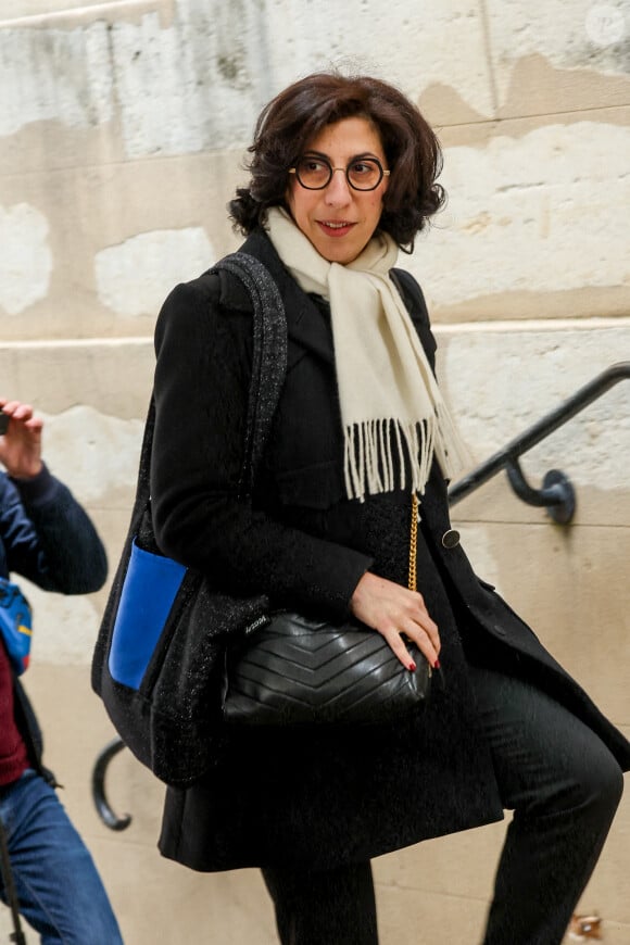 Rima Abdul-Malak - Obsèques de Frédéric Mitterrand en l'Église Saint-Thomas d'Aquin à Paris. Le 26 mars 2024. © Moreau-Jacovides / Bestimage