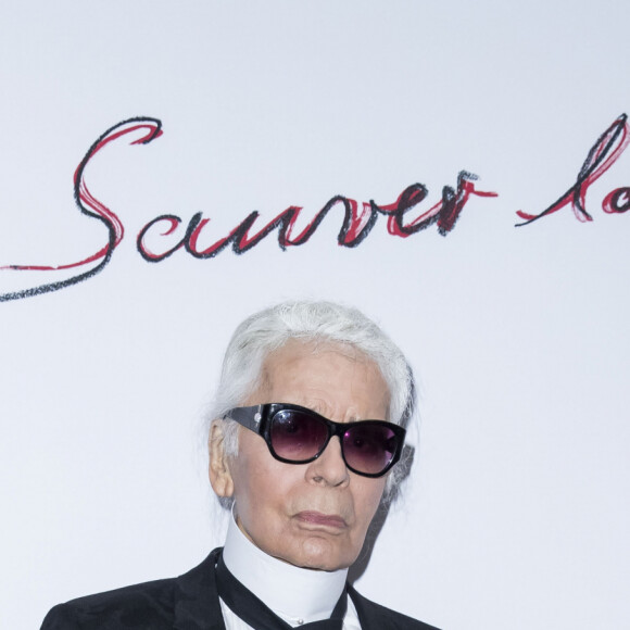 Karl Lagerfeld - Dîner "Sauver la vie" pour la fondation Descartes au Pavillon Ledoyen à Paris le 30 novembre 2016. © Olivier Borde/Bestimage