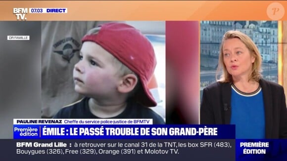 Capture d'écran du reportage sur la disparition d'Émile sur BFMTV
