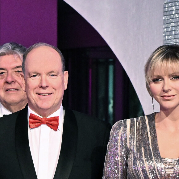Avec Albert, au dernier Bal de la Rose, le 23 mars 2024. Photo by Stephane Cardinale-Pool/ABACAPRESS.COM