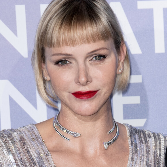 Un look osé avec cette frange courte très rectiligne et ce short bob. 
Charlène participe au Gala pour la Santé Planétaire le 24 septembre 2020 à Monaco. Photo by David Niviere/ABACAPRESS.COM