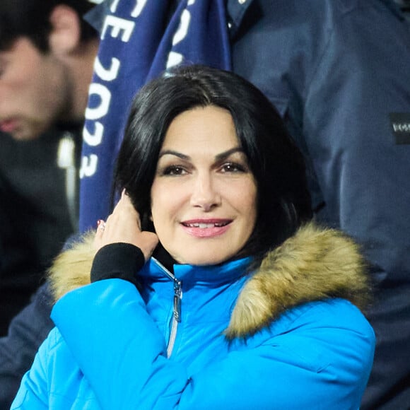 Helena Noguerra - People des les tribunes de la coupe du Monde de Rugby France 2023 - Match de quart de finale "France-Afrique du Sud (28-29)" au Stade de France à Saint-Denis 15 octobre 2023. © Moreau-Jacovides/Bestimage 