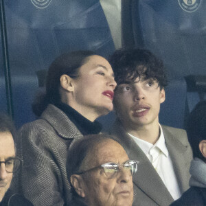 Aurélie Dupont - People dans les tribunes du quart de finale de la coupe de France de football entre le Paris Saint-Germain et l'OGC Nice (3-1) au Parc des Princes à Paris le 13 mars 2024. © Cyril Moreau/Bestimage