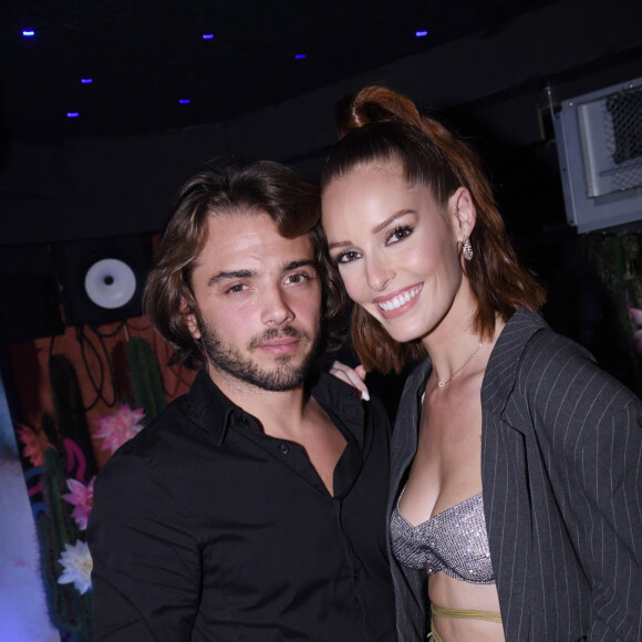 Exclusif - Maëva Coucke (Miss France 2018) et son compagnon François Bonifaci - Maëva Coucke fête son 28ème anniversaire au restaurant "Kuku" à Paris le 6 novembre 2022. © Rachid Bellak/Bestimage 