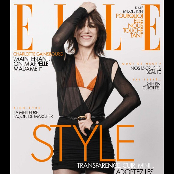 Charlotte Gainsbourg à la une du magazine ELLE.