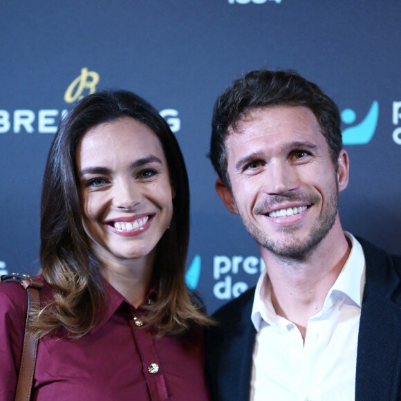Marine Lorphelin (Miss France 2013) et son compagnon Stanislas Gruau - Dîner de charité Breitling à la Samaritaine pour l'association "Premiers de Cordée" à Paris le 4 avril 2024. © Rachid Bellak/Bestimage