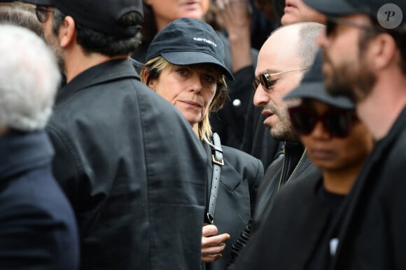 Marina Foïs - Sortie des obsèques de Jean-Yves Le Fur en l'église Saint-Roch à Paris, le 6 avril 2024. 