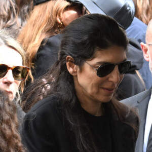 Hoda Roche - Sortie des obsèques de Jean-Yves Le Fur en l'église Saint-Roch à Paris, le 6 avril 2024.  Funeral ceremony for French businessman Jean-Yves Le Fur at Saint Roch Church in Paris, France on April 6, 2024. Jean-Yves Le Fur was a businessman invested in the world of media, died at the age of 59 due to pancreatic cancer. He was former fiance of Princess Stephanie of Monaco and has a son, Diego with French actress and director Maiwenn, and was K.Moss’s godfather at her wedding to J.Hince. 