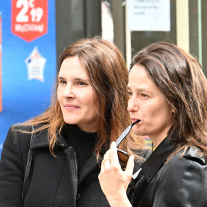 Virginie Ledoyen, Marie Gillain - Sortie des obsèques de Jean-Yves Le Fur en l'église Saint-Roch à Paris, le 6 avril 2024.  Funeral ceremony for French businessman Jean-Yves Le Fur at Saint Roch Church in Paris, France on April 6, 2024. Jean-Yves Le Fur was a businessman invested in the world of media, died at the age of 59 due to pancreatic cancer. He was former fiance of Princess Stephanie of Monaco and has a son, Diego with French actress and director Maiwenn, and was K.Moss’s godfather at her wedding to J.Hince. 
