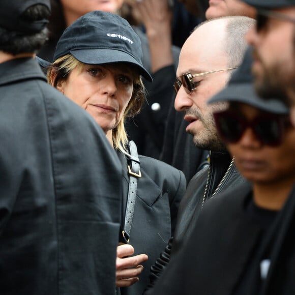 Marina Foïs - Sortie des obsèques de Jean-Yves Le Fur en l'église Saint-Roch à Paris, le 6 avril 2024. 