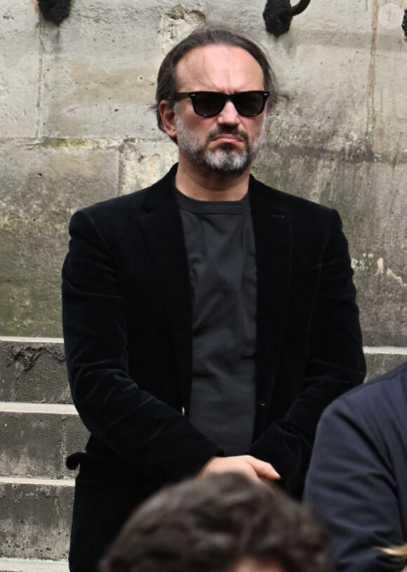 Vincent Perez - Sortie des obsèques de Jean-Yves Le Fur en l'église Saint-Roch à Paris, le 6 avril 2024. 