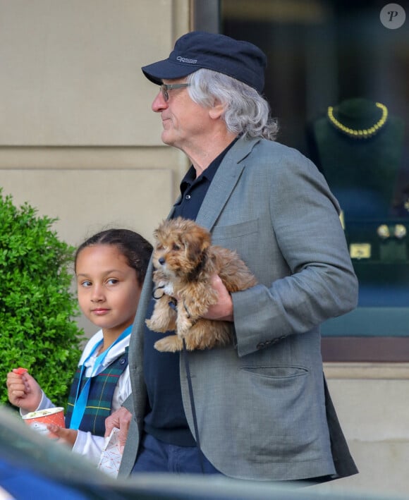 Robert de Niro promène son chien dans les rue de New York, NY, États-Unis, le 24 avril 2019. Photo by North Woods/Splash News/ABACAPRESS.COM
