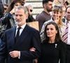 Le roi Felipe VI et sa femme Letizia se sont rendus à un triste événement : une messe en hommage à un membre de la famille mort récemment.
Le roi Felipe VI et la reine Letizia d'Espagne - Messe en hommage à Fernando Gómez-Acebo y Borbón, plus jeune fils de l'infante Pilar, à Madrid. 