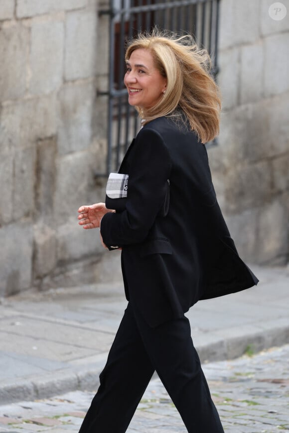 La princesse Cristina d'Espagne - Messe en hommage à Fernando Gómez-Acebo y Borbón, plus jeune fils de l'infante Pilar, à Madrid, le 8 avril 2024. 