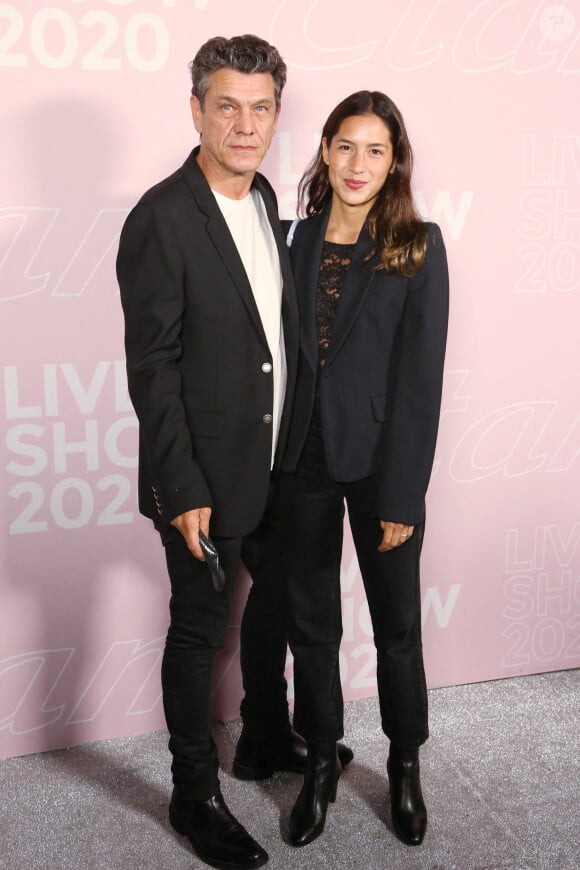 Marc Lavoine et son ex-femme Line Papin assistent au photocall Etam Live Show 2020 lors de la semaine de la mode à Paris, France, le 29 septembre 2020. Photo par Jerome Domine/ABACAPRESS.COM
