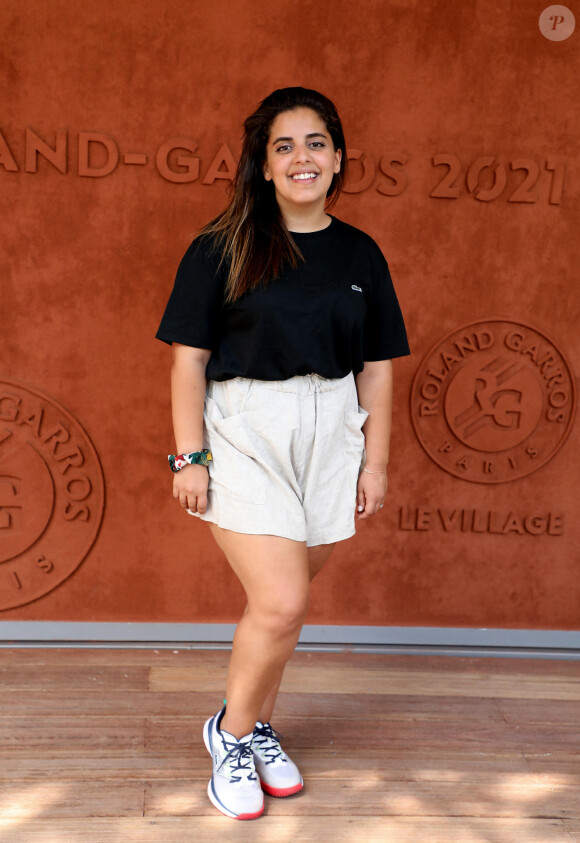 Inés Reg - People au village lors des Internationaux de France de Tennis de Roland Garros à Paris. Le 10 juin 2021 © Dominique Jacovides / Bestimage 