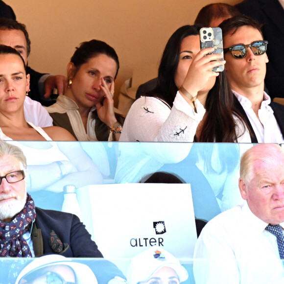 Pauline Ducruet, Marie et Louis Ducruet lors de la finale du Rolex Masters 1000 de Monte-Carlo à Roquebrune-Cap-Martin le 14 avril 2024. © Bruno Bebert / Bestimage