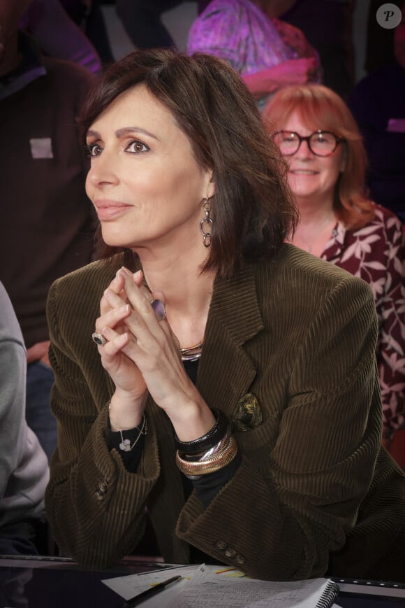 Exclusif - Géraldine Maillet sur le plateau de l'émission Touche pas à mon poste (TPMP) diffusée en direct sur C8 le 26 mars 2024. © Jack Tribeca / Bestimage 