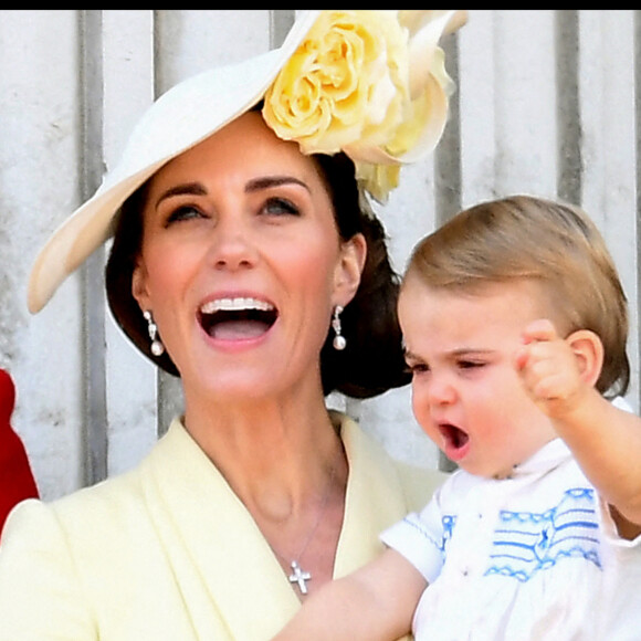 Le duc et la duchesse de Cambridge avec leurs enfants le prince George, la princesse Charlotte et le prince Louis se joignent à SM la reine Elizabeth II accompagnée d'autres membres de la famille royale assiste à Trooping the Colour dans le centre de Londres, au Royaume-Uni, le 08 juin 2019. Photo par Andrew Parsons / Parsons Media /ABACAPRESS.COM