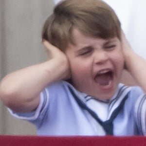 Le prince Louis sur le balcon du palais de Buckingham lors de la cérémonie des couleurs, dans le cadre des célébrations du jubilé de platine. Londres, Royaume-Uni, le 2 juin 2022. Photo par Doug Peters/EMPICS/PA Photos/ABACAPRESS.COM