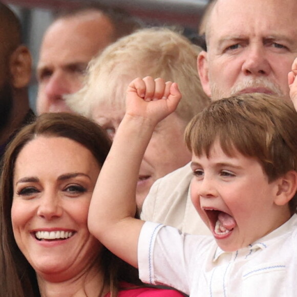 Le prince Louis de Cambridge lors de la cérémonie du jubilé de platine, le dernier jour des célébrations du jubilé de platine à Londres, Royaume-Uni, le 5 juin 2022. Photo par Stephen Lock / i-Images/ABACAPRESS.COM