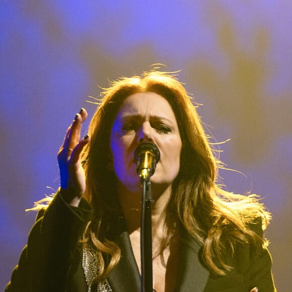 Exclusif - Isabelle Boulay en concert au Grand Rex à Paris pour son show "D'Amériques et de France" le 8 mars 2024. © Cyril Moreau / Bestimage 