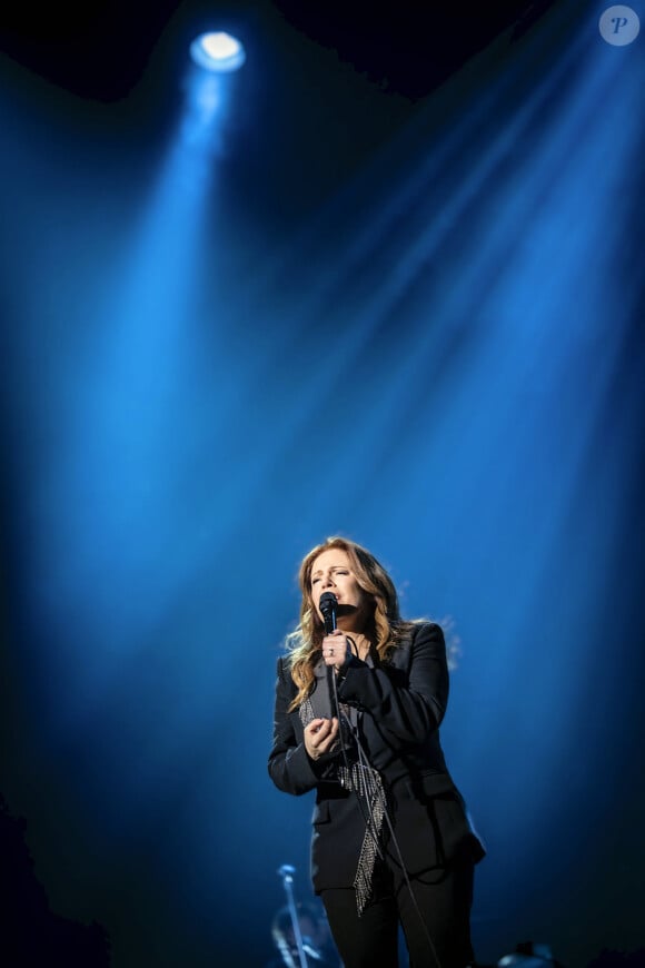 Exclusif - Isabelle Boulay en concert au Grand Rex à Paris pour son show "D'Amériques et de France" le 8 mars 2024. © Cyril Moreau / Bestimage 