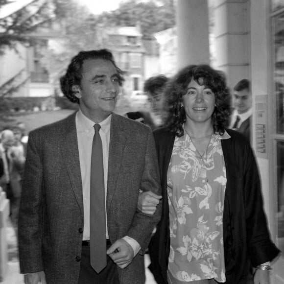 Mariage de Richard Bohringer avec Astrid Marcouli en avril 1986.