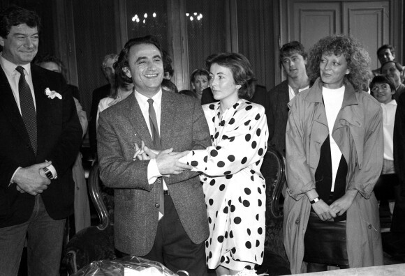 Mariage de Richard Bohringer avec Astrid Marcouli en avril 1986.