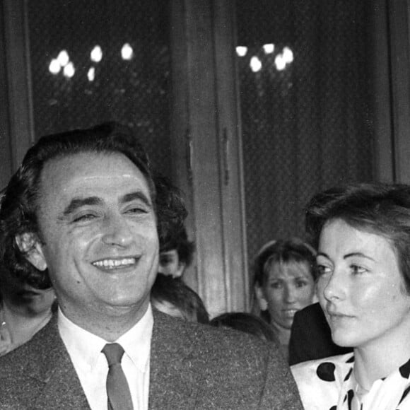 Mariage de Richard Bohringer avec Astrid Marcouli en avril 1986.