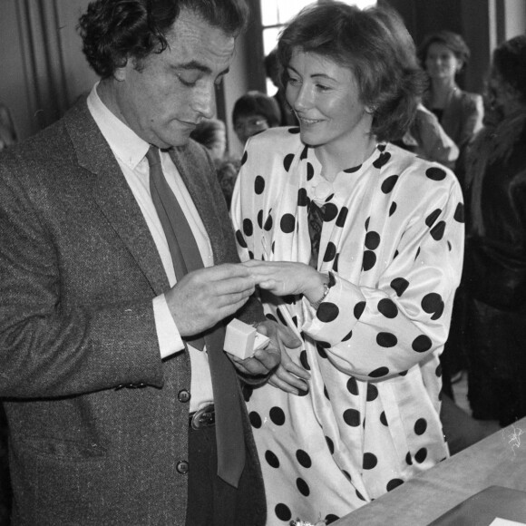 Mariage de Richard Bohringer avec Astrid Marcouli en avril 1986.