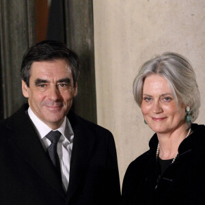 François Fillon et Penelope Fillon - Dîner d'Etat au palain de l'Elysée en l'honneur d'Alassane Ouattara.