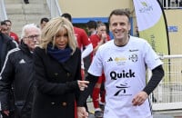 PHOTOS Emmanuel Macron inscrit un joli but sous les yeux de Brigitte et entouré de champions du monde