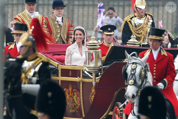 Mariage de Kate Middleton et du prince William d'Angleterre à Londres. Le 29 avril 2011 