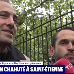 Raphaël Glucksmann en interview pour BFMTV après son agression lors des manifestations à Saint-Etienne, le 1er mai 2024