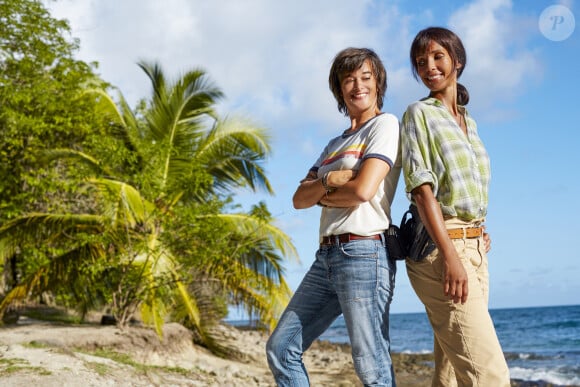 Exclusif - Sonia Rolland et Béatrice de la Boulaye sur le tournage de la saison 2 de la série "Tropiques criminels" en Martinique, qui sera diffusée à partir du 19 février 2021 sur France 2. Juillet 2020 © Sylvie Castioni / Bestimage 