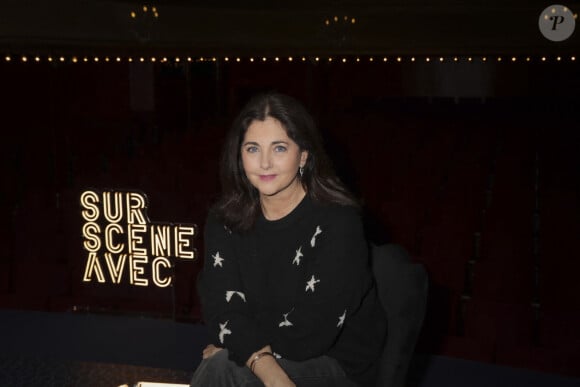 Exclusif - Cristiana Reali lors du tournage de l'émission "Sur scène avec" au théâtre des Bouffes Parisiens à Paris le 2 mai 2024. © Jack Tribeca / Bestimage