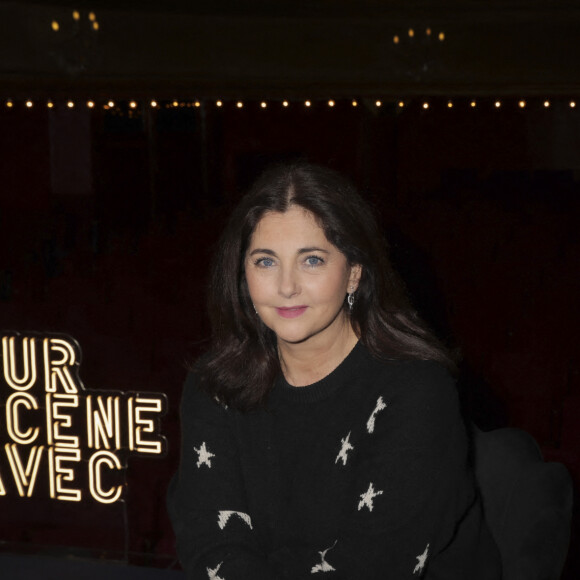 Exclusif - Cristiana Reali lors du tournage de l'émission "Sur scène avec" au théâtre des Bouffes Parisiens à Paris le 2 mai 2024. © Jack Tribeca / Bestimage
