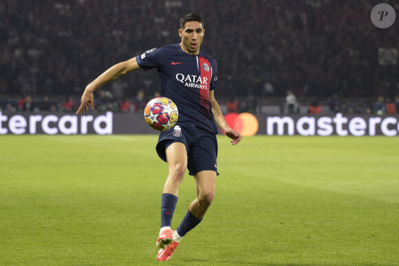 Achraf Hakimi (PSG) - Demi-finale retour de Ligue des champions entre le PSG face au Borussia Dortmund (0-1) au Parc des Princes à Paris le 7 mai 2024.