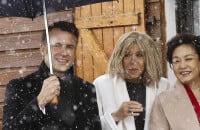 PHOTOS Emmanuel et Brigitte Macron sous la neige en plein mois de mai, dans un lieu cher au Président et loin de Paris)