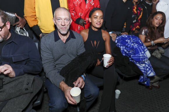 Vincent Cassel et sa compagne Narah Baptista - Célébrités assistent aux combats de MMA, Professional Fighters League Europe (PFL) à l'accord Arena de Bercy à Paris le 7 mars 2024. © PFL Europe via Bestimage 