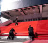 Une nouvelle édition du Festival de Cannes débute ce mardi.
Derniers préparatifs (illustration) au palais des festivals le jour du début du festival international du film de Cannes, France. © Olivier Borde/Bestimage 